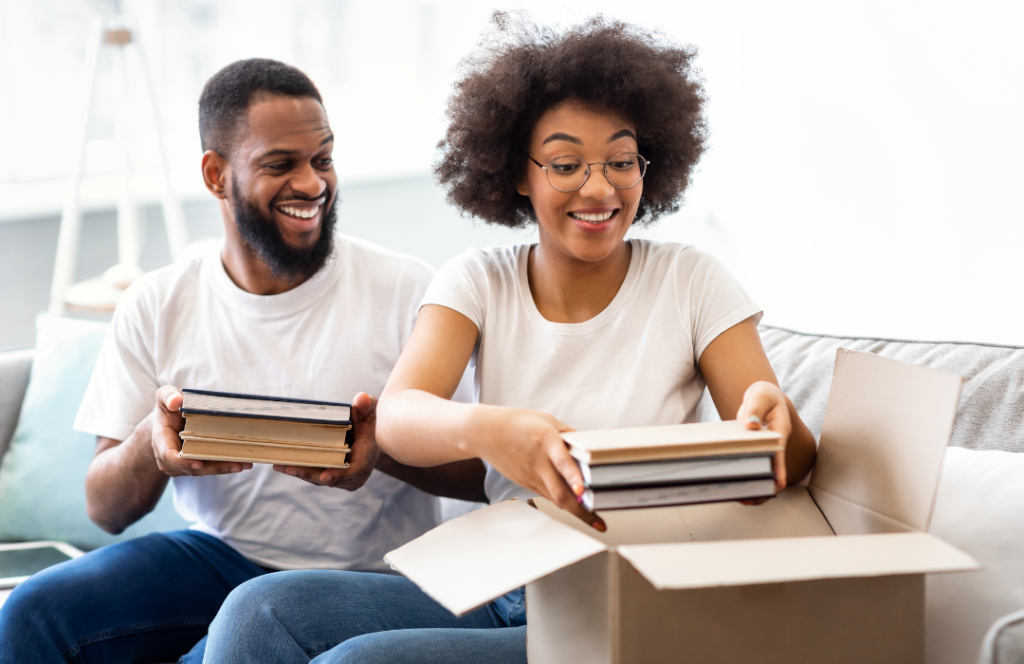 Putting books in box